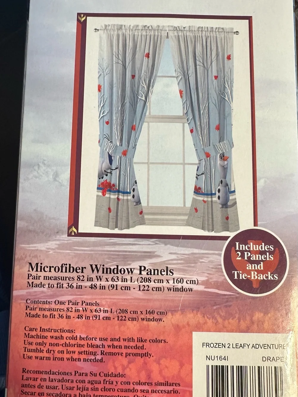 Disney Frozen Window Panels Curtains Olaf Drapes New